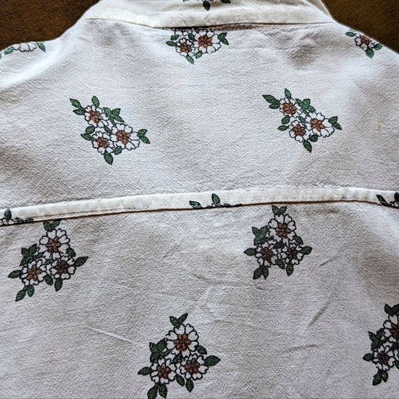 Hunters Run Tropical Shirt Medium White Red - Picture 11 of 13